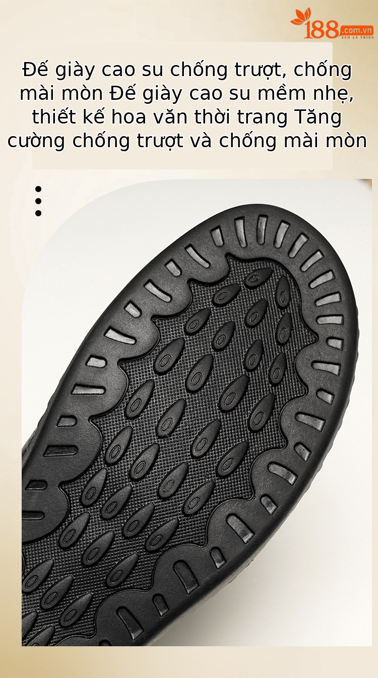 Sandal nữ da thật gót thấp quai chữ V đế mềm — Màu đen chi tiết 13