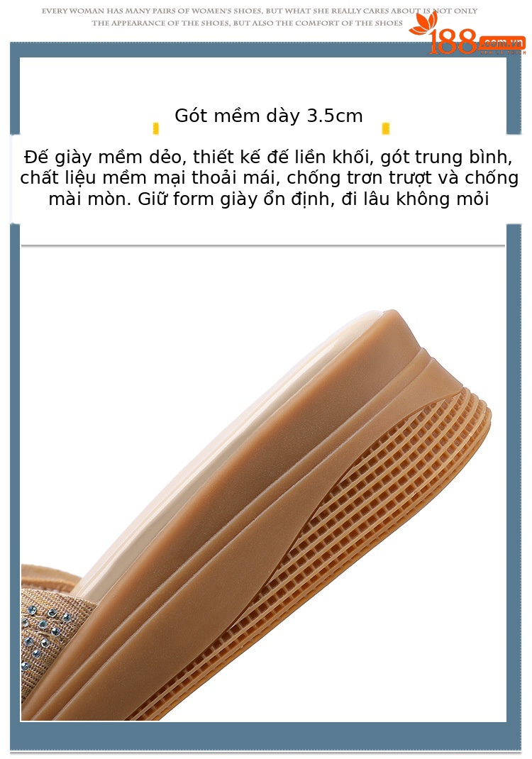 Dép lê nữ đế bằng mềm chống trượt thời thượng đi ngoài trời mùa hè — Màu đen chi tiết 18