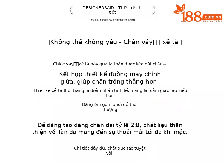 Chân váy denim nữ xẻ tà sau dáng dài vừa phối màu xanh cổ điển — 845 Soho thêu (xanh cổ điển) chi tiết 2