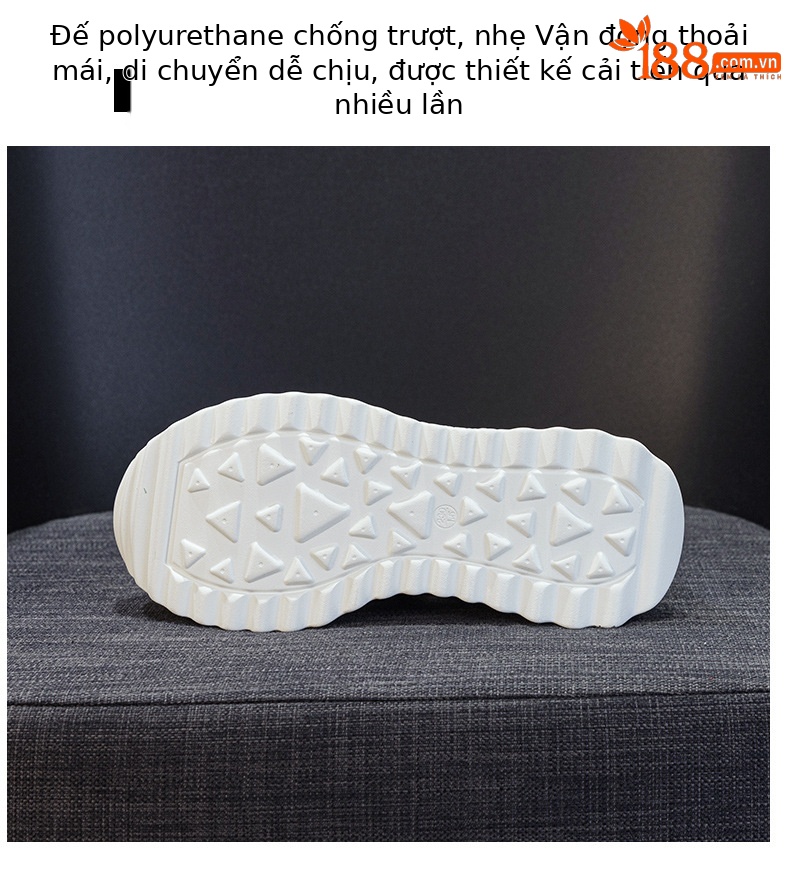 Giày thể thao nữ đế dày chunky trắng phong cách casual, đế cao thoáng khí, mẫu hè 2026 — M2868 màu bạc, M2868 bột mơ, M2868 trắng ngọc trai chi tiết 9