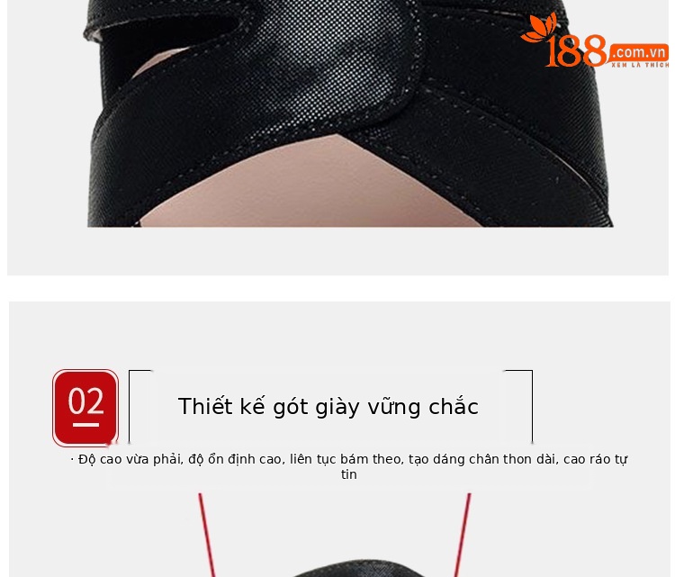 Sandal cao gót nữ hở mũi gót vuông 7–9 cm – giày da mũi cá thanh lịch, phù hợp sườn xám, dạ tiệc — Vàng 9cm, Đen 9cm, Vàng 7cm, Đen 7cm chi tiết 8