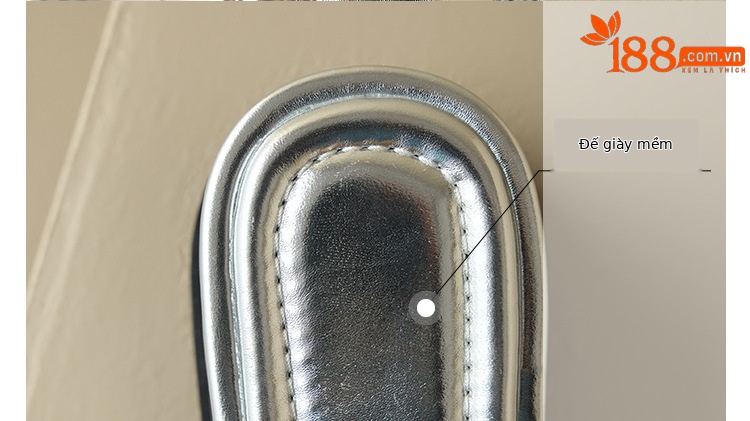 Dép sandal quai ngang da thật đế xuồng cao 8 cm phong cách Âu Mỹ — Màu bạc 10cm, Màu bạc 8cm, Màu vàng kim 10cm, Màu đen 10cm chi tiết 20