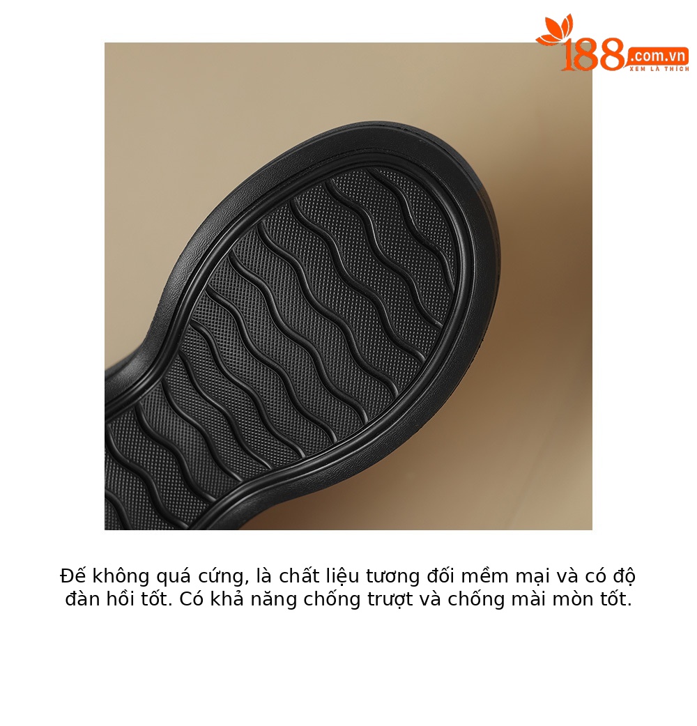 Sandal cao gót nữ hở mũi quai ngang đế xuồng 8 cm — Màu đen, Màu trắng chi tiết 18