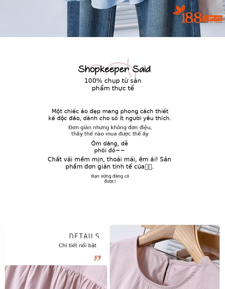 Áo sơ mi nữ tay phồng kiểu Pháp cỡ lớn dáng rộng che bụng — Màu đen chi tiết 2