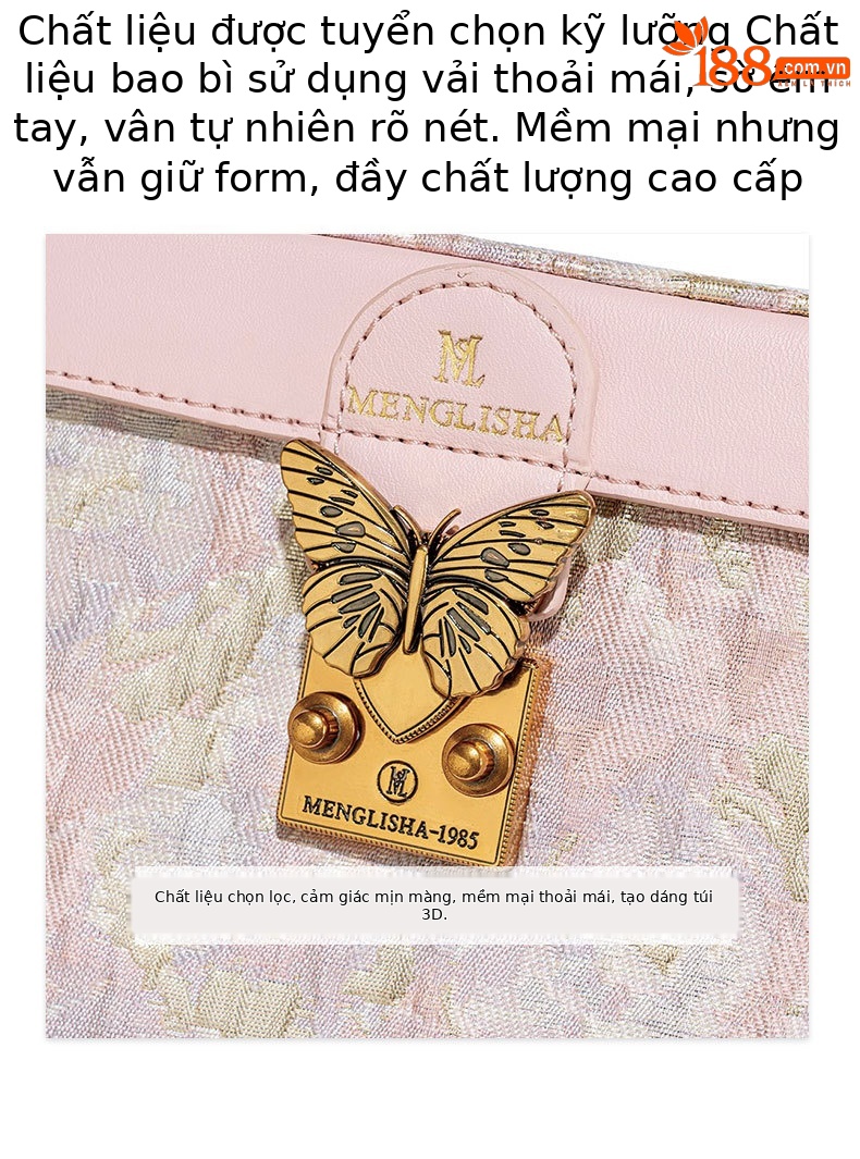 Túi hộp nữ thời trang cá tính thiết kế mới xuân hè, dáng hộp đeo chéo đi làm đa năng chi tiết 6