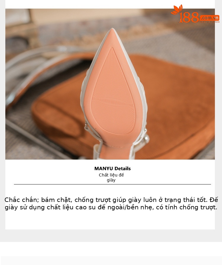 Sandal cao gót nữ Jin Gang YY10506 mũi nhọn hở mũi gót thô đế chống nước — Màu sâm panh chi tiết 7