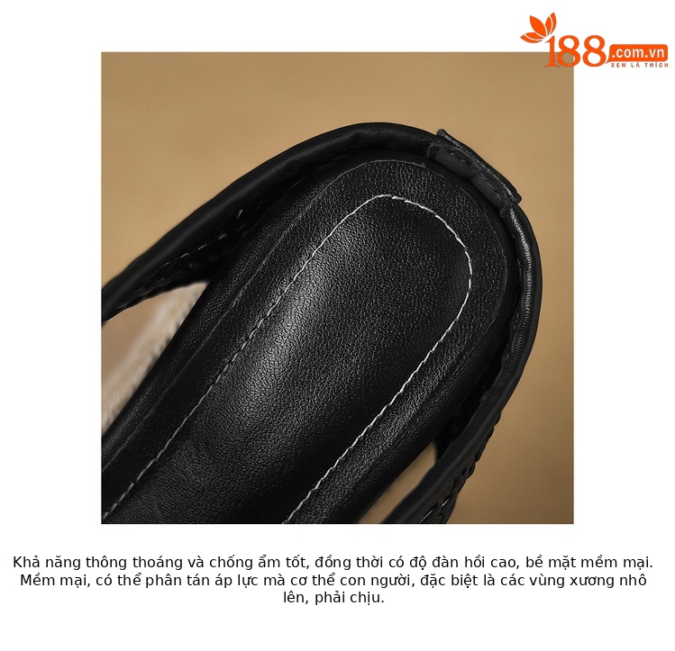 Dép sandal nữ đế dày miệng cá rỗng phong cách mùa hè, đế tăng chiều cao dây gai dầu — đen, trắng chi tiết 7