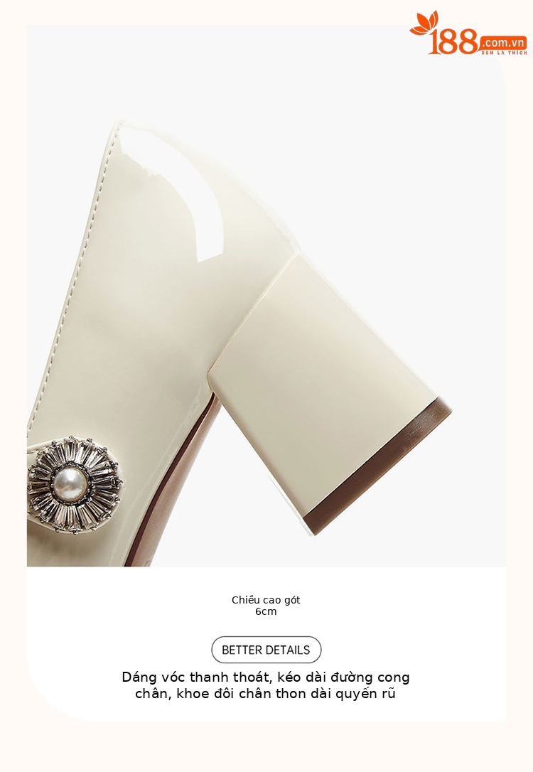 Giày cao gót Mary Jane nữ đế dày gót vuông 9 cm mùa hè 2025 kiểu Pháp — 4625101484 màu đỏ, 4625101484m màu chi tiết 5