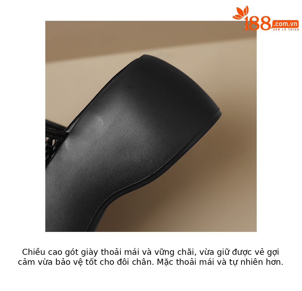 Dép sandal nữ quai chữ V đế xuồng cao, đan rỗng đi biển mùa hè — Màu đen, Màu vàng, Màu bạc chi tiết 22