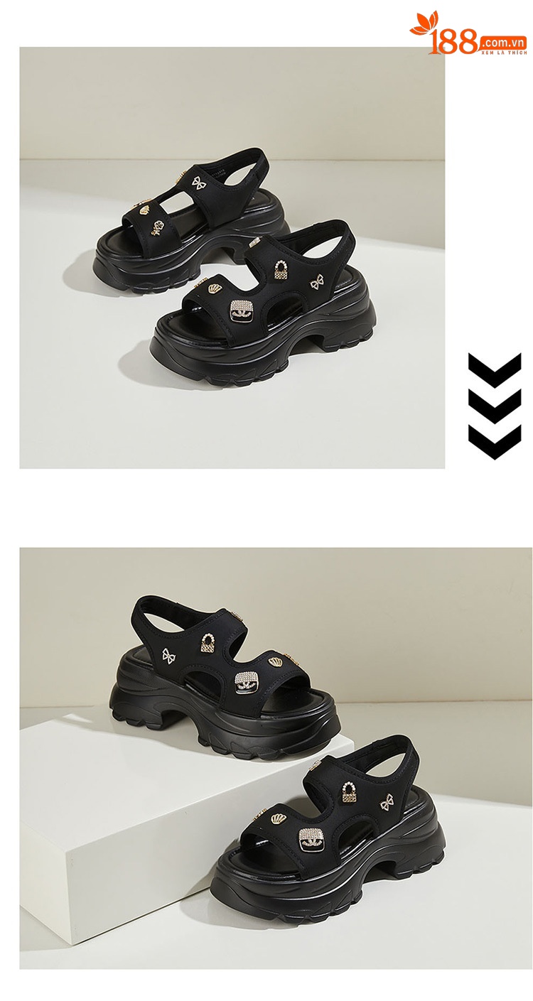 Sneaker đế dày nữ phong cách thể thao mùa hè 2025 – giày chunky đế cao dễ phối — 4625303115 Màu đen, 4625303115 Màu be chi tiết 9