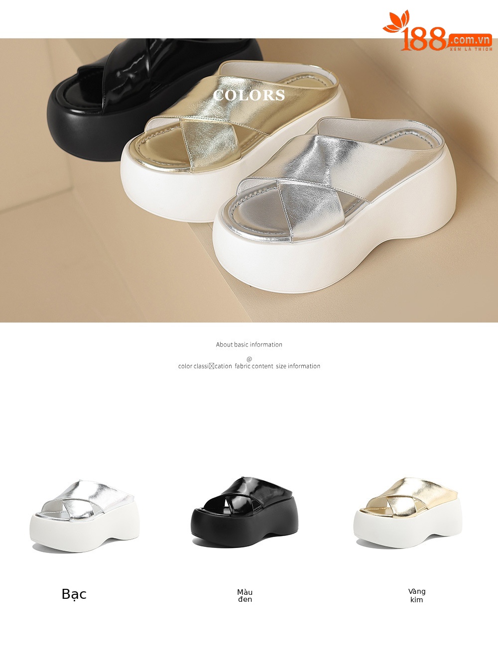 Dép sandal nữ quai chéo đế xuồng cao cấp, dây chéo mảnh, đế dày tăng chiều cao, thoải mái đi hè — Màu đen, Màu vàng, Màu bạc chi tiết 4