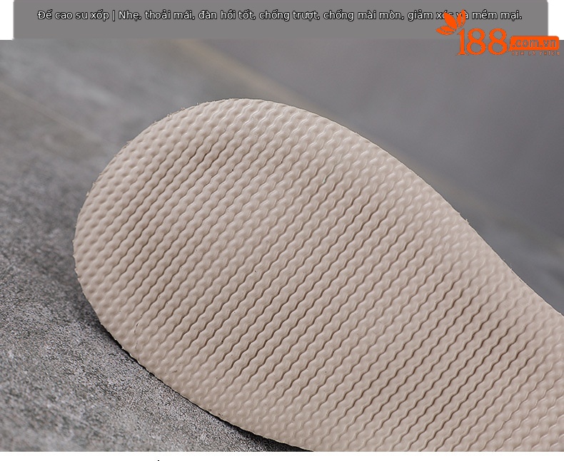 Sandal nữ hở mũi đế bệt da bò thật quai mảnh thủ công hoa — Màu trắng be chi tiết 7