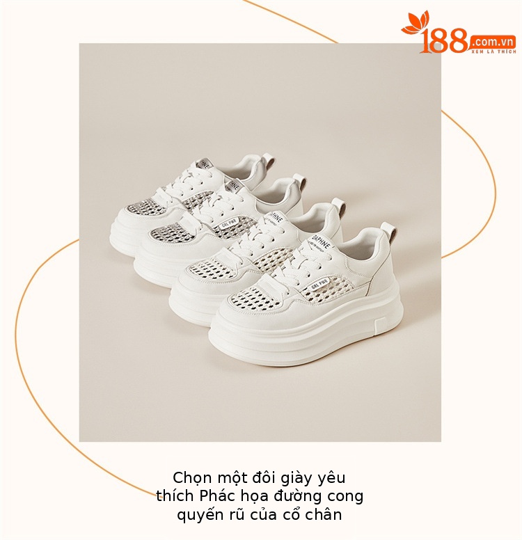 Giày sneaker nữ đế dày màu trắng họa tiết lỗ thoáng khí mùa hè 2025 — Lưới 3125101018m màu, 3125101018 màu đen, 3125101018 lưới bạc, 3125101018m màu chi tiết 2
