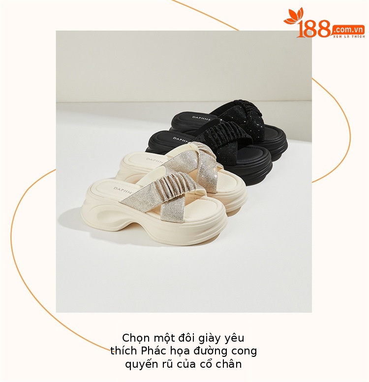 Dép sandal nữ quai chữ V đế dày platform mùa hè 2025 — 3125303020 màu đen, 3125303020m màu chi tiết 2