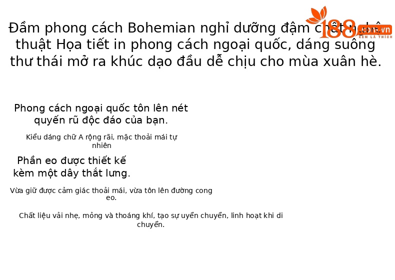Đầm maxi nữ thắt eo bohemian in hoa kỳ lạ tay ngắn rộng che thịt — Màu cà phê chi tiết 3