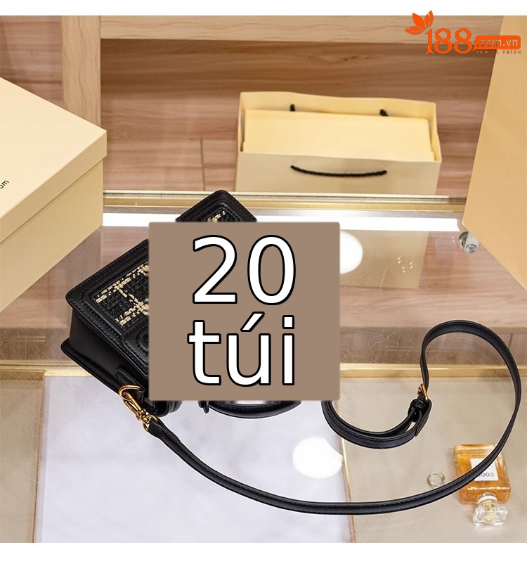Túi xách tay da cổ điển vuông nhỏ phong cách Chanel, quai xách tay và đeo chéo — Màu đen w chi tiết 11
