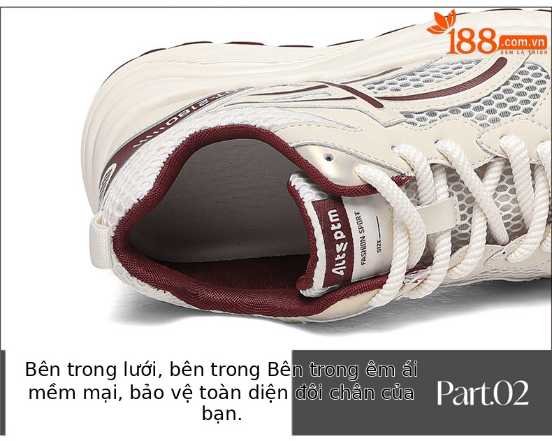 Giày thể thao nữ chạy bộ đế mềm thoáng khí mẫu mới xuân hè 2025 — JST 7036-1 m cà phê lưới đơn thoáng khí, JST 7036-1 mét màu đỏ lưới đơn thoáng khí chi tiết 15