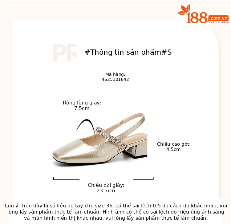 Giày Mary Jane nữ quai ngang gót dày 5 cm mũi tròn bít — 4625101642 vàng nhạt, 4625101642m màu chi tiết 2