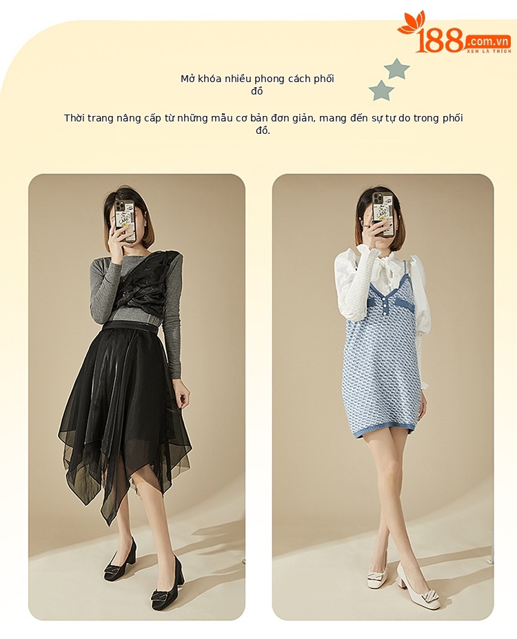Giày cao gót nữ mũi vuông gót trung bình 2025 — 4624101015 màu đen, 4624101015m màu chi tiết 2