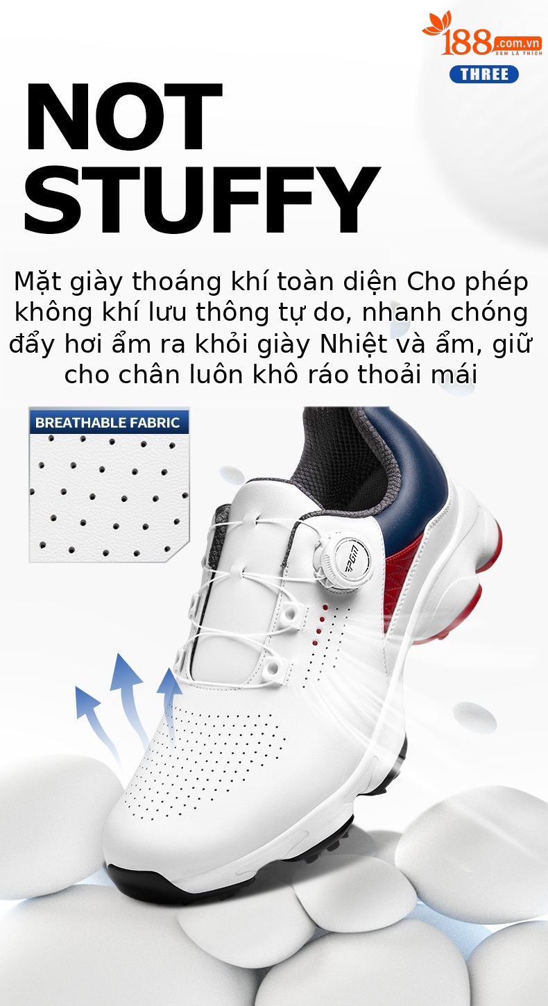 Giày golf PGM nam đế giữa giảm xóc, thoáng khí chống trượt — Yunxi Blue [Đế giữa hấp thụ sốc/đinh giày chống trượt bên/siêu thoáng khí] XZ422 chi tiết 6