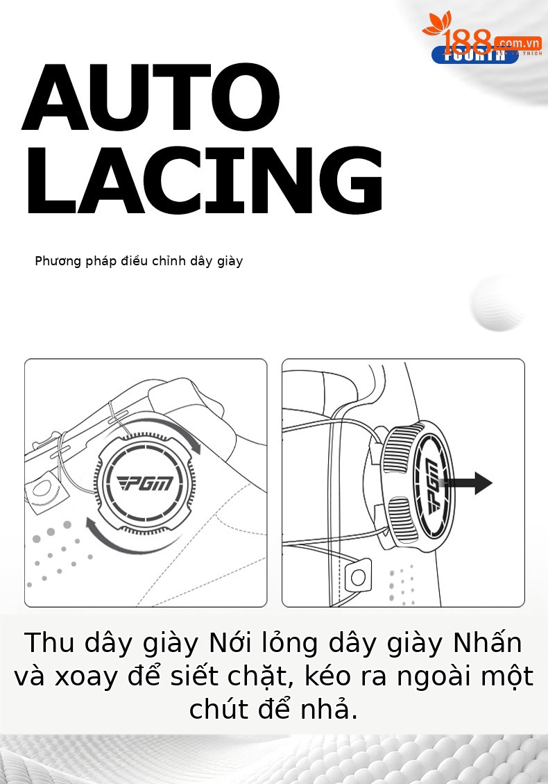 Giày golf PGM nam đế giữa giảm xóc, thoáng khí chống trượt — Yunxi Blue [Đế giữa hấp thụ sốc/đinh giày chống trượt bên/siêu thoáng khí] XZ422 chi tiết 7
