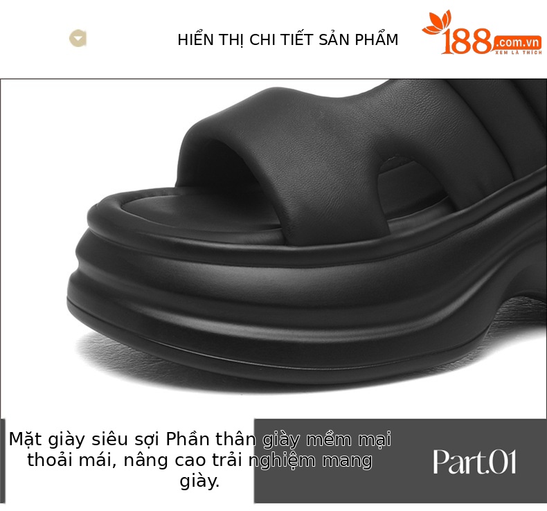 Sandal nữ đế dày gót thấp mềm mại đi mùa hè — 7187 màu be, 7187 Màu đen chi tiết 15
