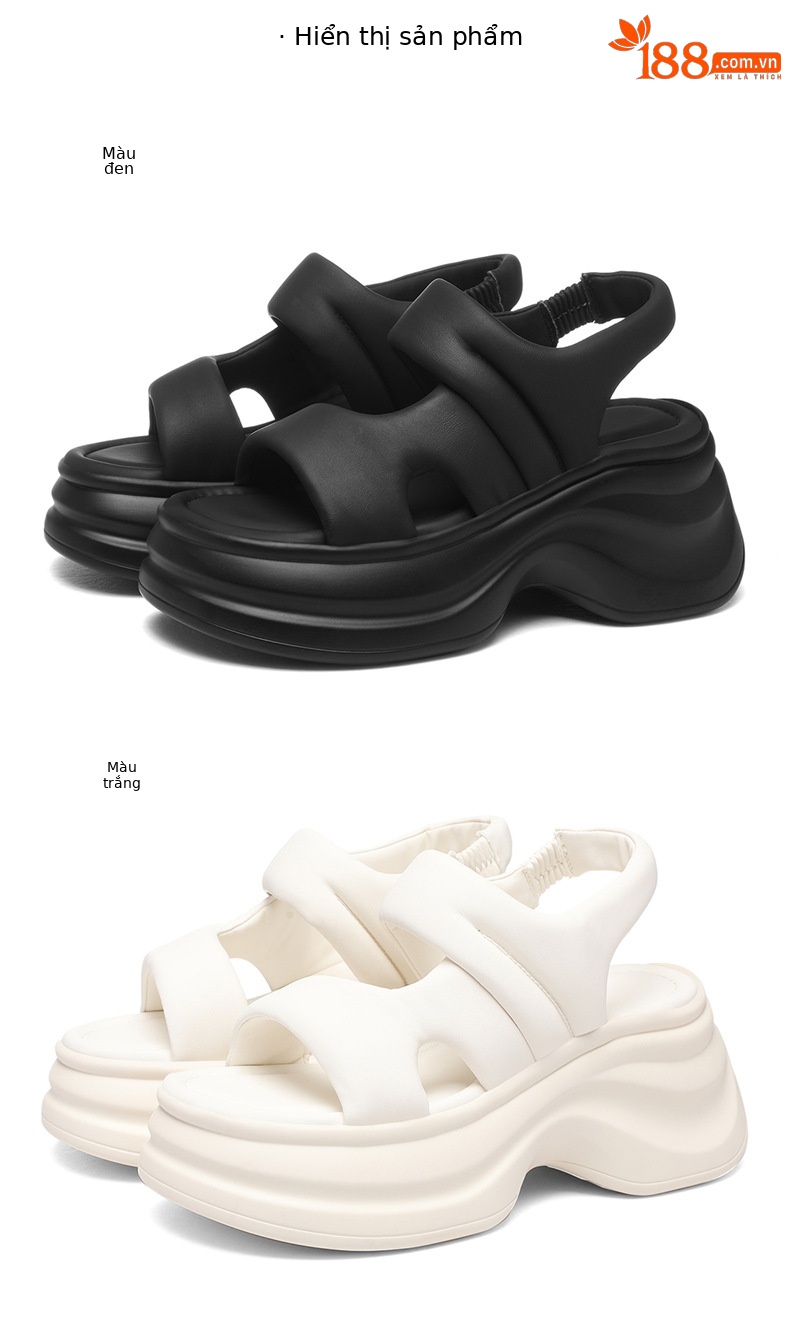 Sandal nữ đế dày gót thấp mềm mại đi mùa hè — 7187 màu be, 7187 Màu đen chi tiết 18