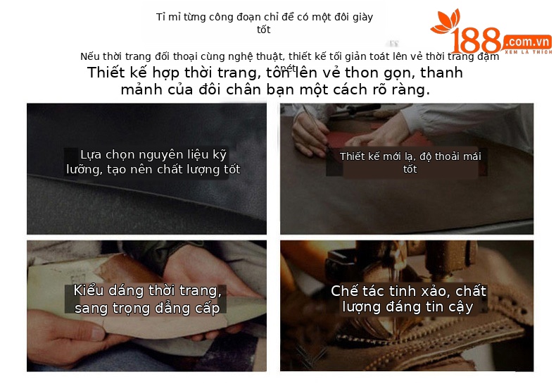 Dép xỏ ngón nữ đế dày da bò thật phong cách retro — Màu trắng nhạt chi tiết 16