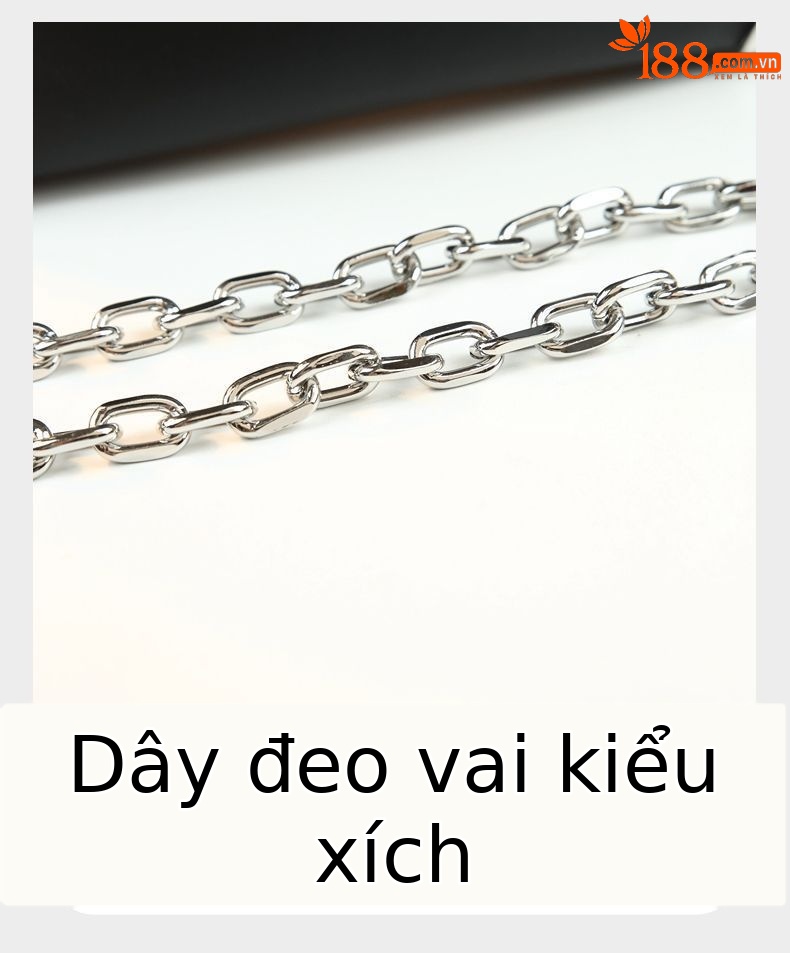 Túi đeo chéo nữ da thật dây xích hộp mềm — đen, màu đỏ, mơ chi tiết 21