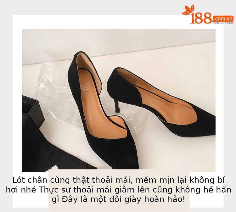 Giày sandal cao gót nữ mũi nhọn kín mũi hở gót, đế nhọn mềm đi làm — đen, màu đỏ tía, Màu trắng nhạt chi tiết 5