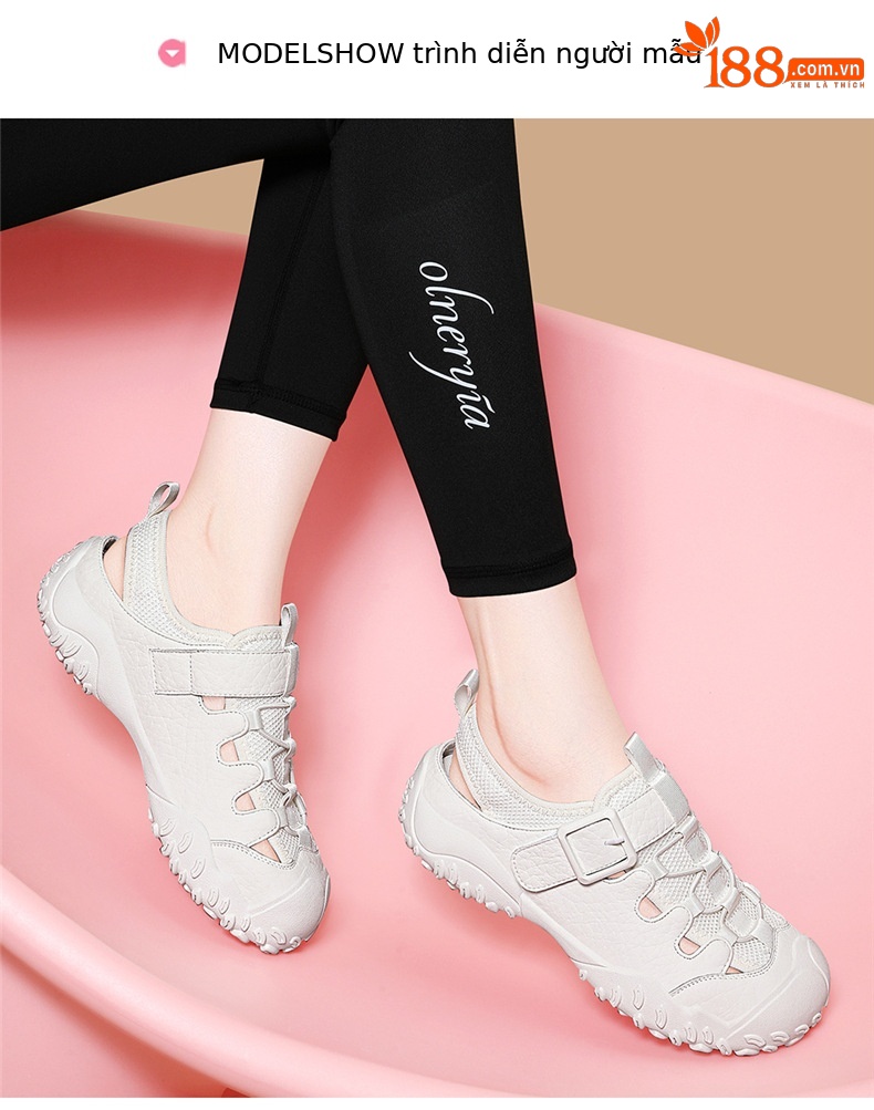 Giày thể thao lưới thoáng khí nữ mùa hè 2026, đế chống trơn, dáng sneaker chạy bộ — 7244 trắng, 7244màu vàng chi tiết 8