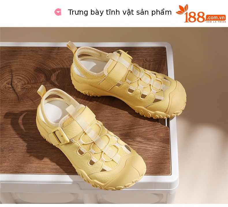Giày thể thao lưới thoáng khí nữ mùa hè 2026, đế chống trơn, dáng sneaker chạy bộ — 7244 trắng, 7244màu vàng chi tiết 13