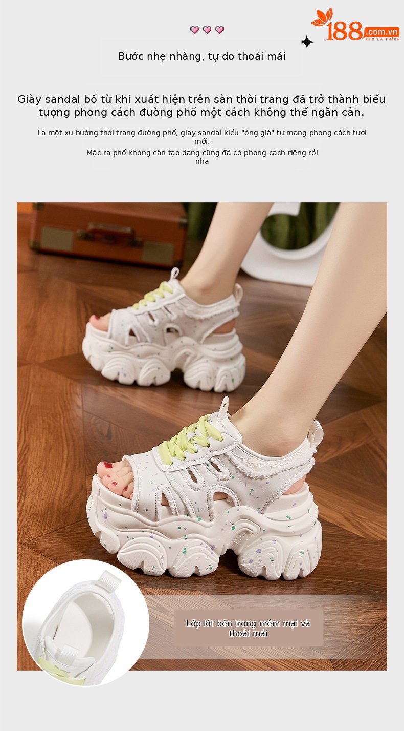 Dép sandal xỏ ngón nữ đế bệt thể thao đi biển mùa hè — Xám, Trắng chi tiết 5