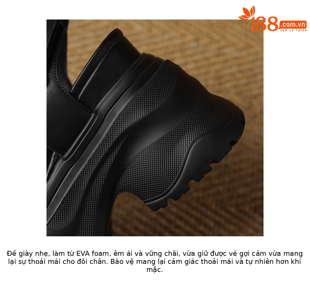 Sandal đế xuồng cao gót nữ phong cách La Mã, đế dày độn cao, gót siêu cao 9 cm — Màu đen, Màu trắng chi tiết 17