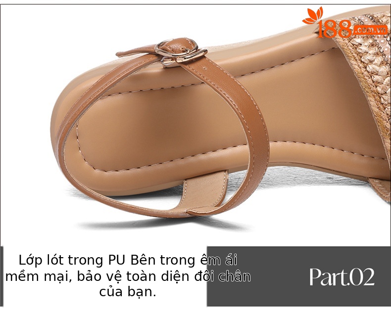 Sandal nữ đế xuồng cao gót quai ngang phong cách tiên nữ mùa hè 2025 — 7246 màu nâu, 7246 màu be chi tiết 16