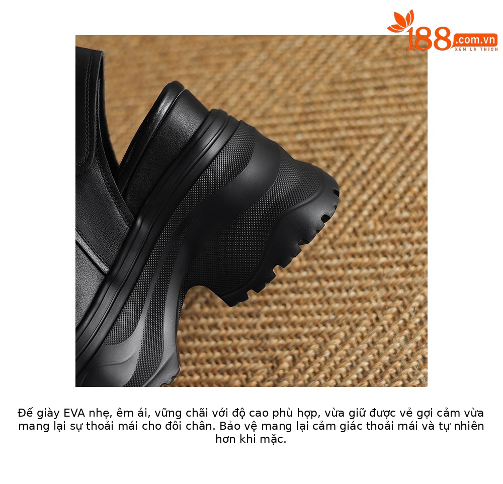 Giày sandal lỗ nữ đế xuồng platform cao 12 cm, bít mũi, dáng đế xốp nhẹ — đen, trắng chi tiết 17