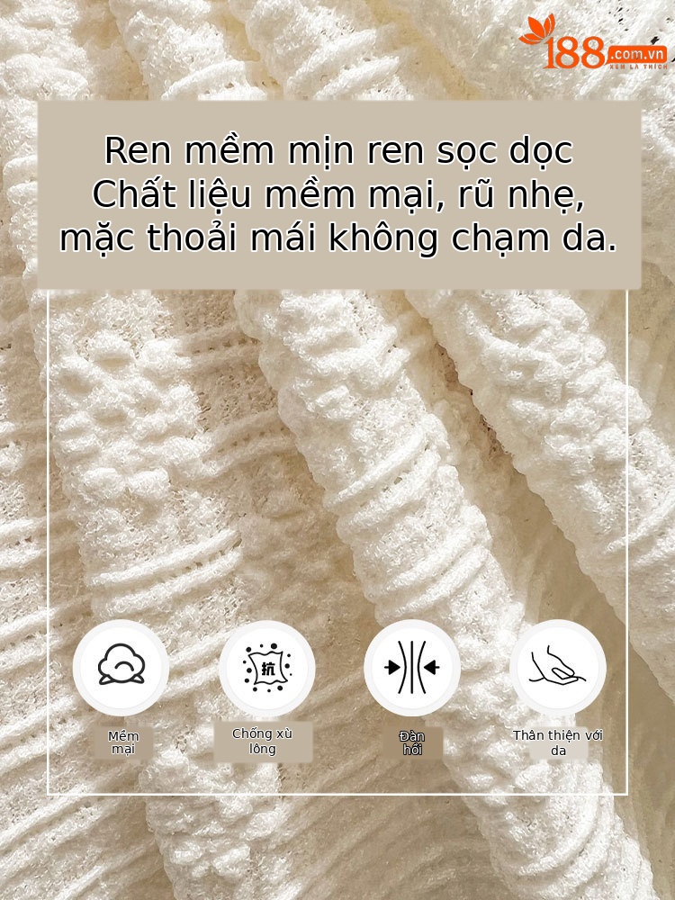 Bộ áo cardigan dệt kim lụa kết hợp váy hai dây ren chống nắng nữ — Màu xanh lam nhạt
