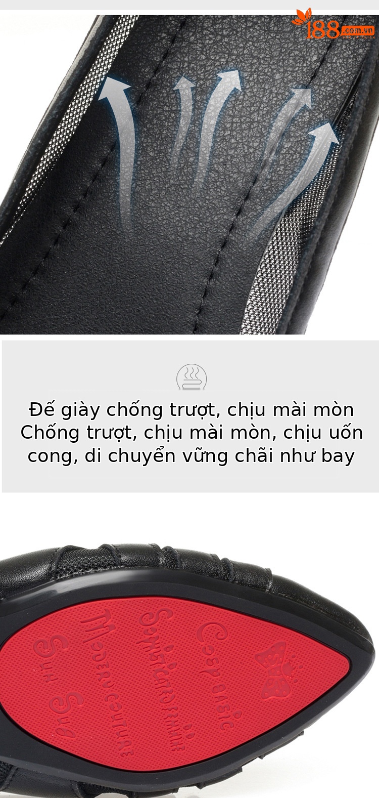 Sandal nữ da bò gót vuông thấp quai chữ V miệng nông mùa hè — Màu be xám (toàn bộ da bò) chi tiết 5