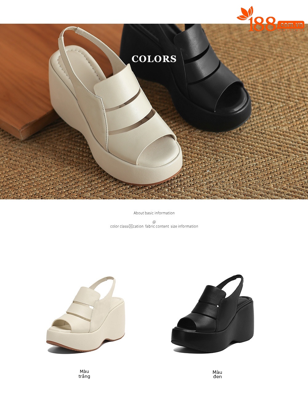Sandal nữ đế xuồng cao gót da thật phong cách La Mã, gót 9 cm — đen, Màu trắng nhạt chi tiết 4