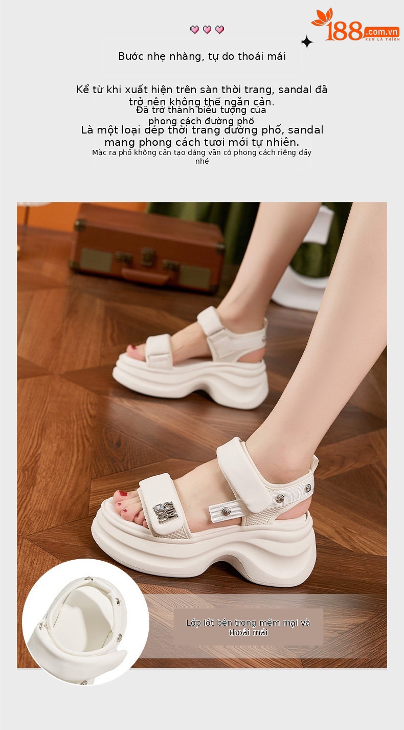 Dép sandal xỏ ngón đế bệt thể thao chống trượt đi biển — Len tinh khiết, Đen chi tiết 5