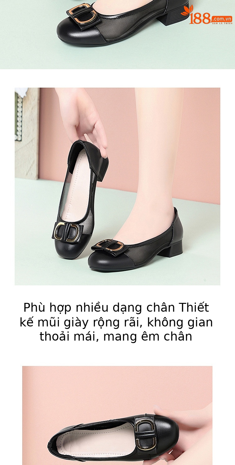 Giày sandal cao gót nữ hở mũi lưới thoáng khí đế mềm — Màu đen (phiên bản lưới) chi tiết 9