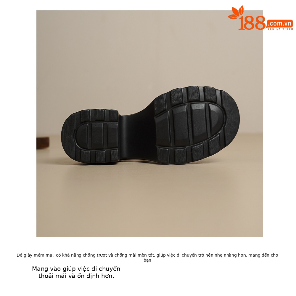 Sandal nữ hở mũi đế dày cao gót da thật quai chữ T kiểu La Mã dệt kim — Màu đen chi tiết 17