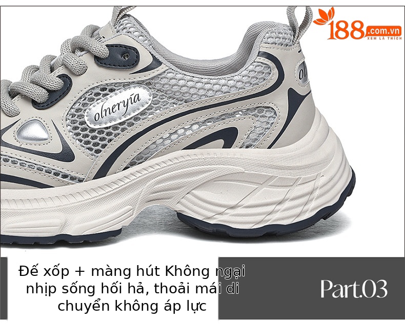 Giày sneaker nữ đế dày da thật thoáng khí tăng chiều cao mùa xuân hè 2025 — JST 7009-1 xám xanh (kiểu thoáng khí), JST 7036m đỏ, JST 7150m Purple (kiểu thoáng khí), JST 7142m bạc (kiểu thoáng khí) chi tiết 17