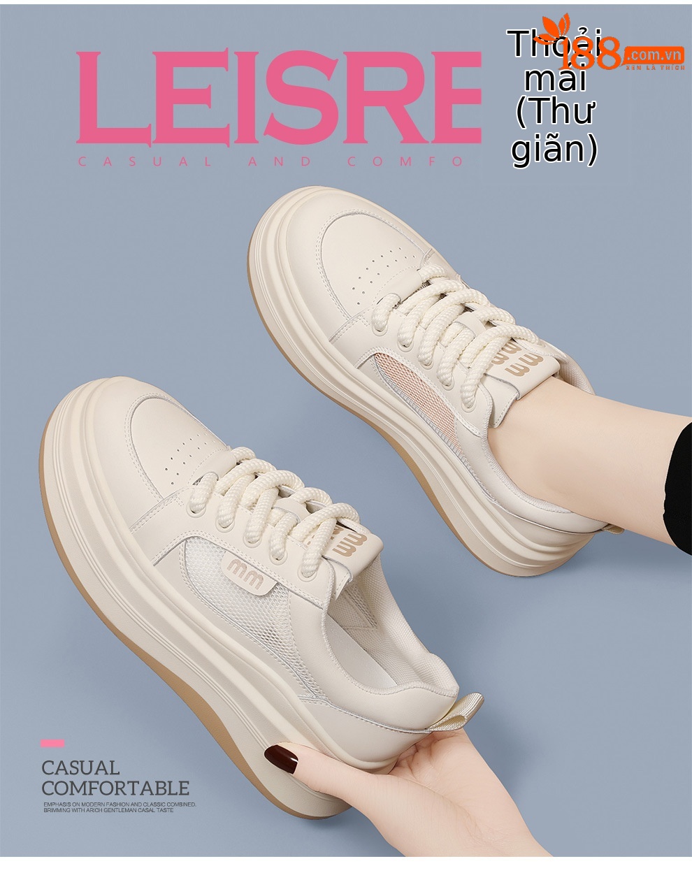 Giày sneaker nữ đế xuồng lưới thoáng khí, đế dày mềm, thời trang đa năng — JST 1802-1 màu đen, JST 1832-1 màu đen, JST 1923 trắng đen, JST 1802- 1m Màu chi tiết 1