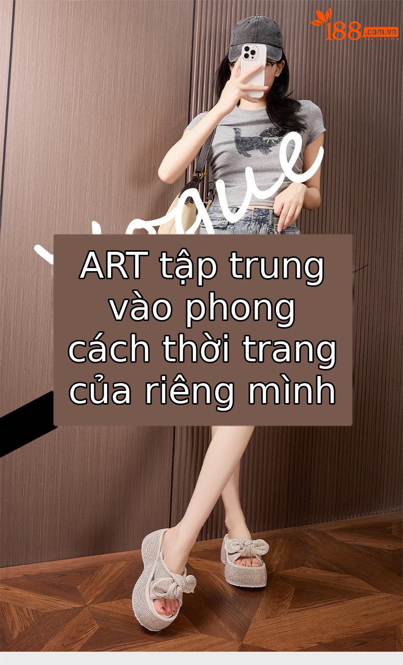 Dép sandal nữ quai chữ V nơ trang trí đế chống trượt mùa hè — Len tinh khiết, Đen chi tiết 1