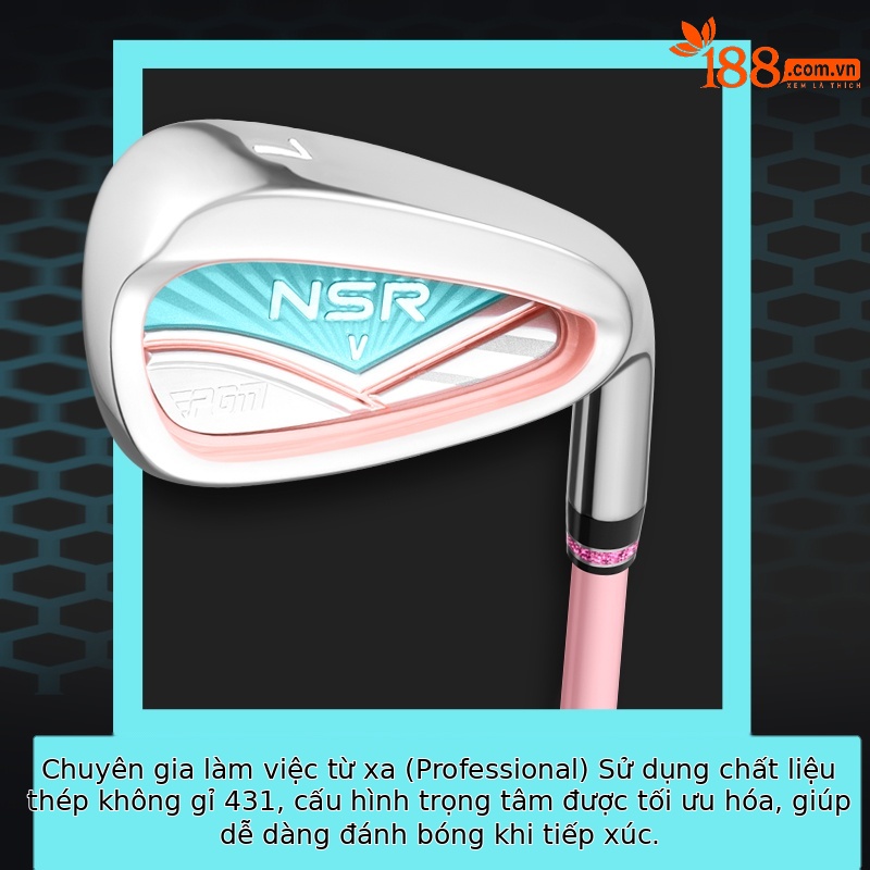 Gậy đánh golf PGM nữ số 7 sắt loại L, thép không gỉ carbon, đầu thanh tập luyện chuyên nghiệp — Tiffany Blue [TIG074] Sắt số 7 (Thanh carbon hạng L), Tiffany Blue [TIG074] Sắt số 7 (thanh thép 950), Bột san hô [TIG074] Sắt số 7 (Thanh carbon hạng L), Bột san hô [TIG074] Sắt số 7 (thanh thép 950)