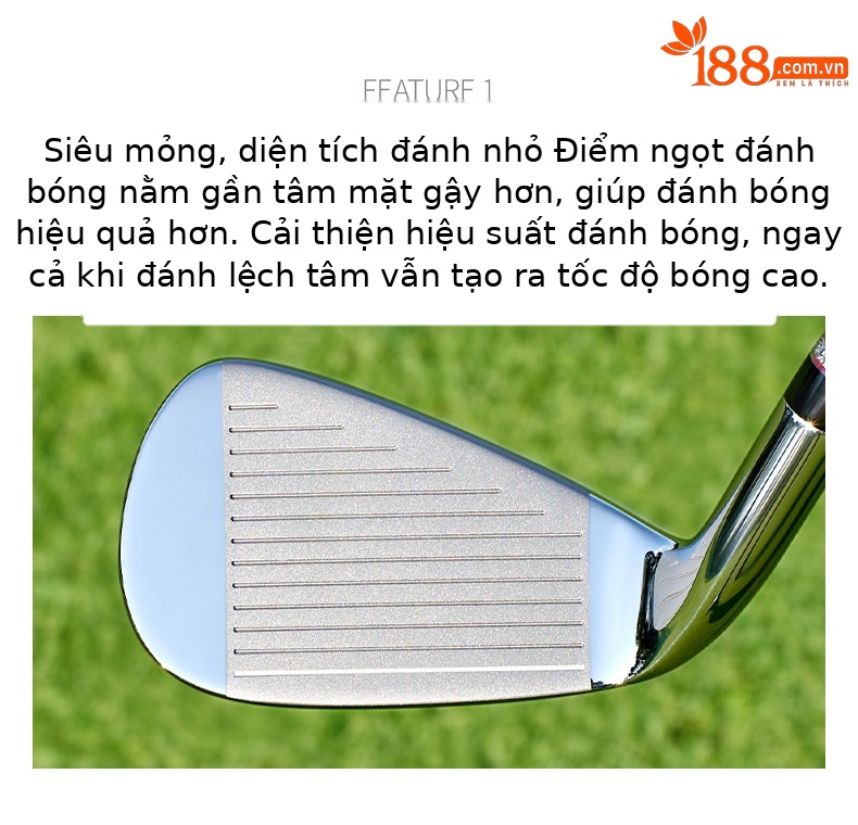 Gậy đánh golf PGM nữ số 7 sắt loại L, thép không gỉ carbon, đầu thanh tập luyện chuyên nghiệp — Tiffany Blue [TIG074] Sắt số 7 (Thanh carbon hạng L), Tiffany Blue [TIG074] Sắt số 7 (thanh thép 950), Bột san hô [TIG074] Sắt số 7 (Thanh carbon hạng L), Bột san hô [TIG074] Sắt số 7 (thanh thép 950) chi tiết 5