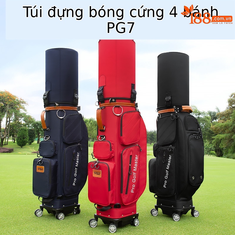 Túi golf du lịch vỏ cứng bốn bánh PGM, dùng cho sân bay và vận chuyển — Túi bóng vỏ cứng bốn bánh màu đen (không bao gồm che mưa), Túi bóng vỏ cứng bốn bánh màu đỏ (không bao gồm che mưa), Túi bóng vỏ cứng bốn bánh màu xanh đậm (không bao gồm che mưa), Túi bóng vỏ cứng bốn bánh màu đen (bao gồm cả che mưa)