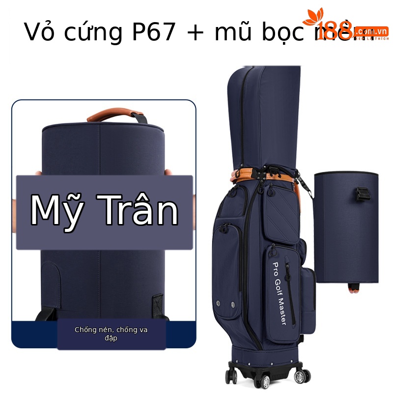 Túi golf du lịch vỏ cứng bốn bánh PGM, dùng cho sân bay và vận chuyển — Túi bóng vỏ cứng bốn bánh màu đen (không bao gồm che mưa), Túi bóng vỏ cứng bốn bánh màu đỏ (không bao gồm che mưa), Túi bóng vỏ cứng bốn bánh màu xanh đậm (không bao gồm che mưa), Túi bóng vỏ cứng bốn bánh màu đen (bao gồm cả che mưa)