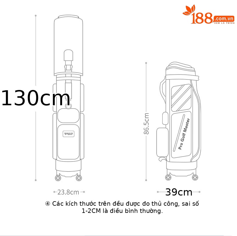 Túi golf du lịch vỏ cứng bốn bánh PGM, dùng cho sân bay và vận chuyển — Túi bóng vỏ cứng bốn bánh màu đen (không bao gồm che mưa), Túi bóng vỏ cứng bốn bánh màu đỏ (không bao gồm che mưa), Túi bóng vỏ cứng bốn bánh màu xanh đậm (không bao gồm che mưa), Túi bóng vỏ cứng bốn bánh màu đen (bao gồm cả che mưa) chi tiết 4